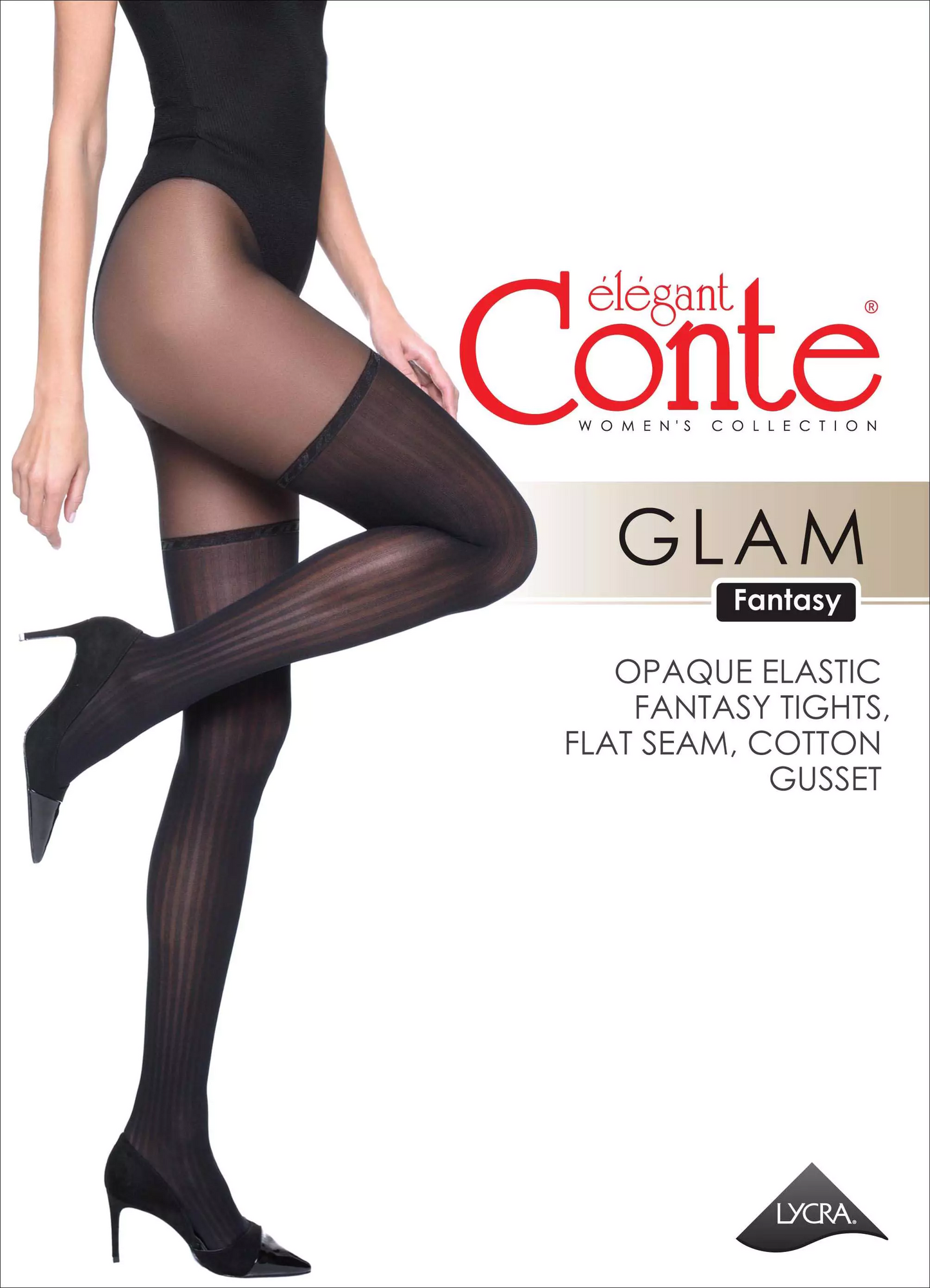 Conte Glam 40 Den - Fantasy Tights for Women with Stockings Imitation (19С-240СП)