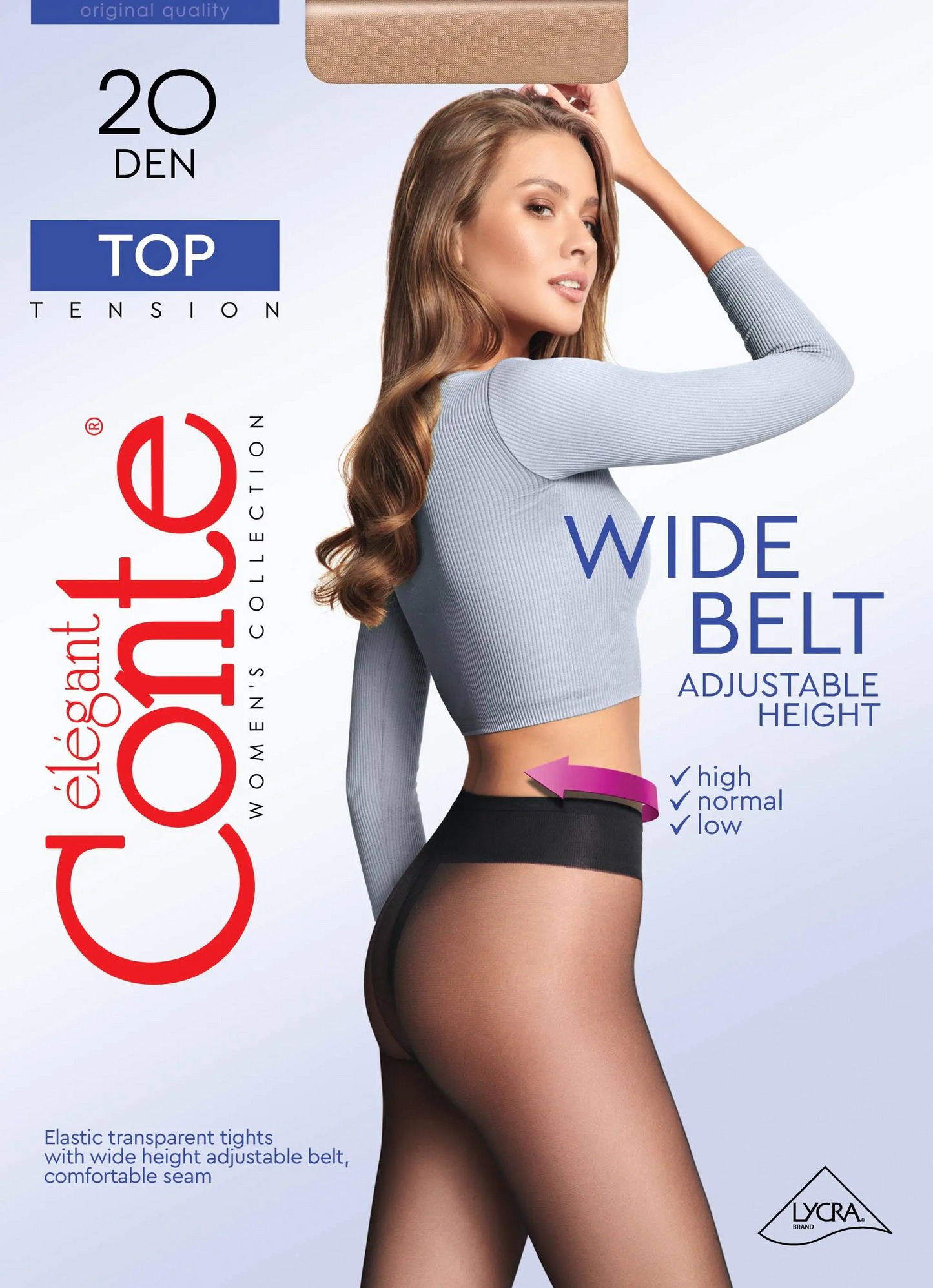 Conte Top 20 Den - Classic Tights for Women T-top Low Waist (8С-29СП)