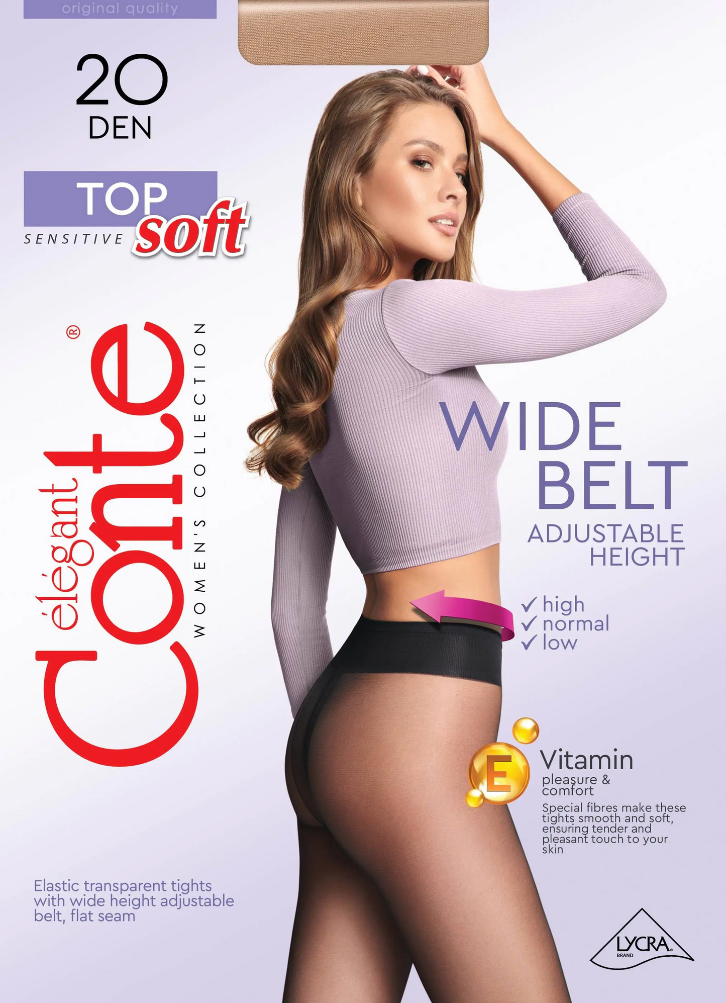 Conte Top Soft 20 Den - Classic Tights for Women with Vitamin E (14С-36СП)