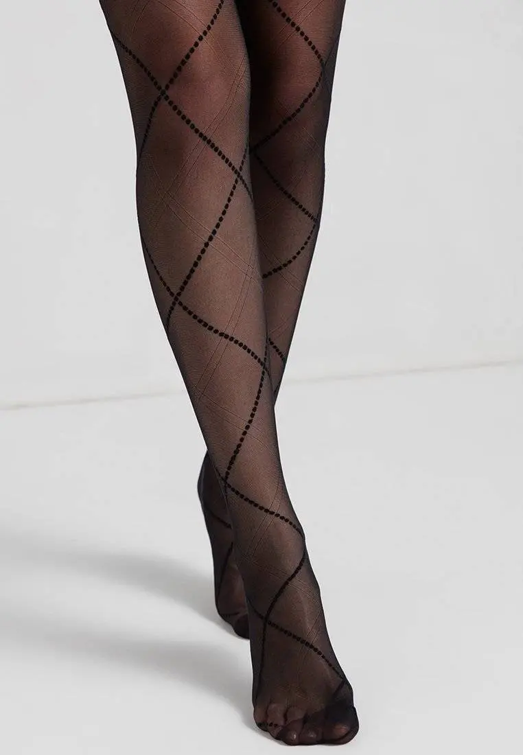 Conte Galerie 20 Den - Fantasy Tights for Women with a rhombus pattern (20С-89СП)