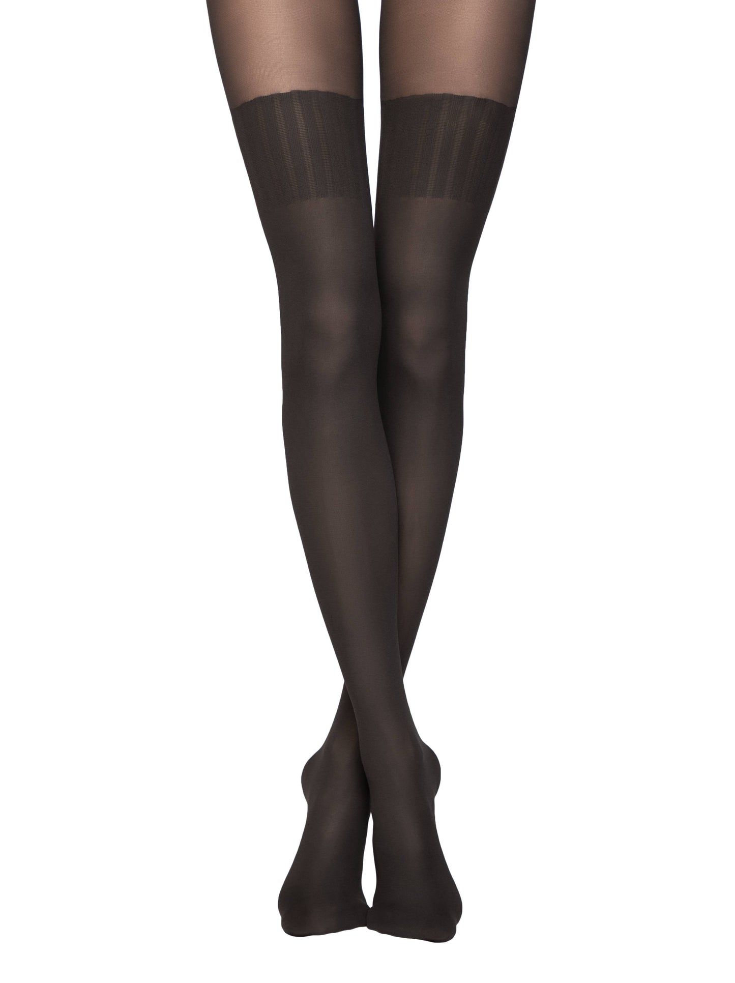 Conte Erica 60 Den - Fantasy Opaque Tights for Women with Imitation Mélange Golfs (12С-7СП)