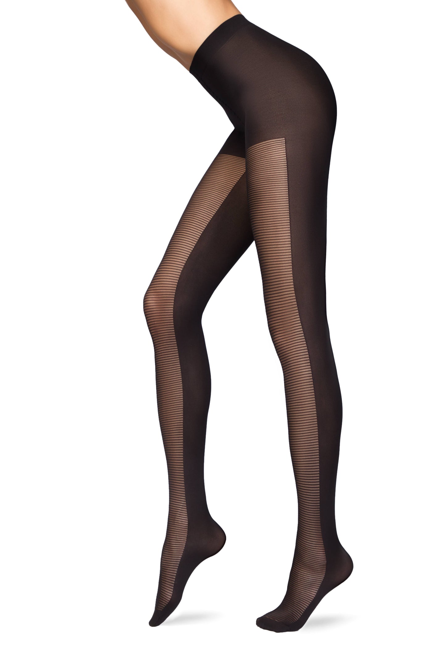 Conte Alliance 60 Den - Fantasy Opaque Tights for Women with "horizontal stripes" on the front (16С-135СП)