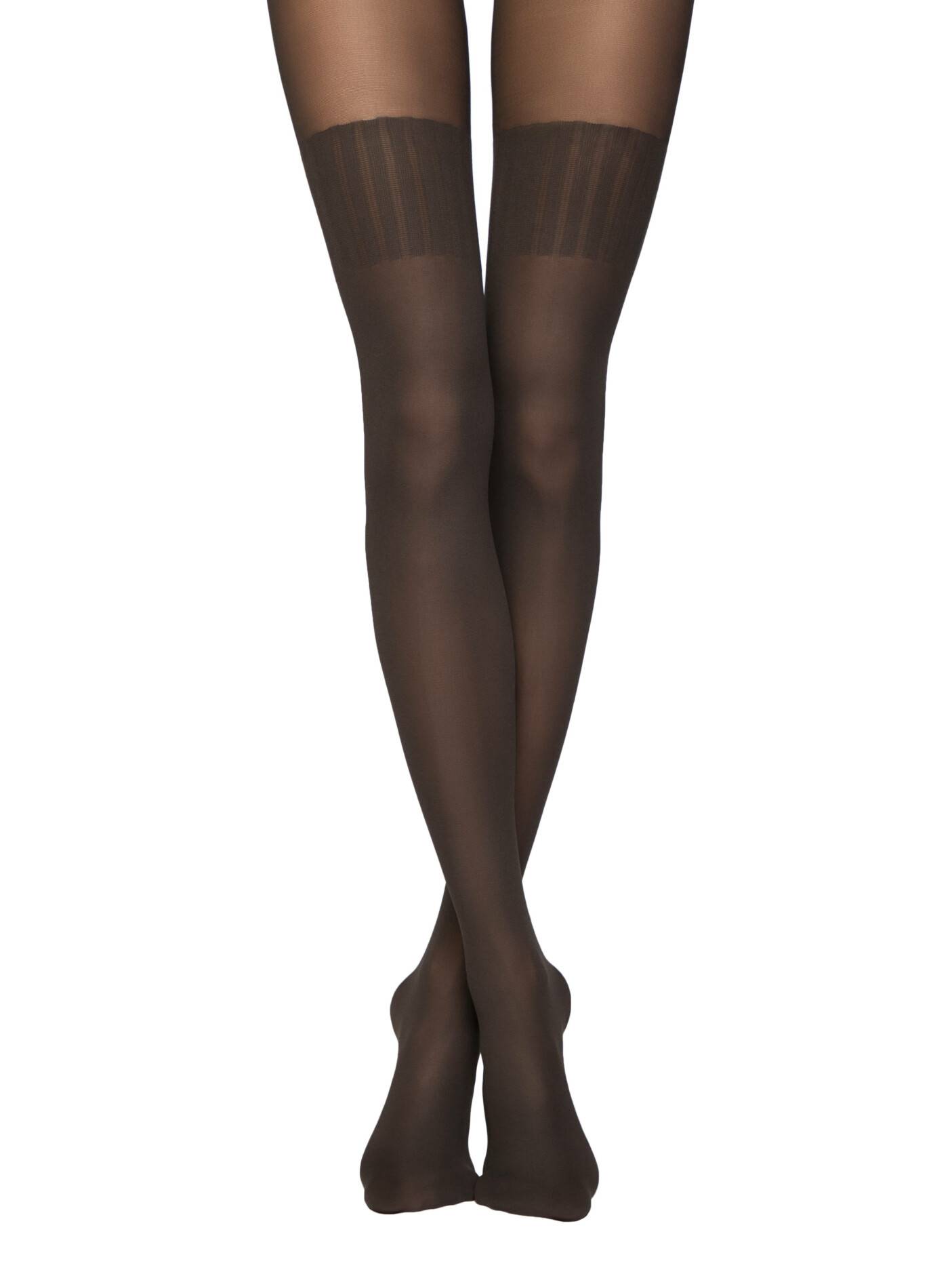 Conte Erica 60 Den - Fantasy Opaque Tights for Women with Imitation Mélange Golfs (12С-7СП)