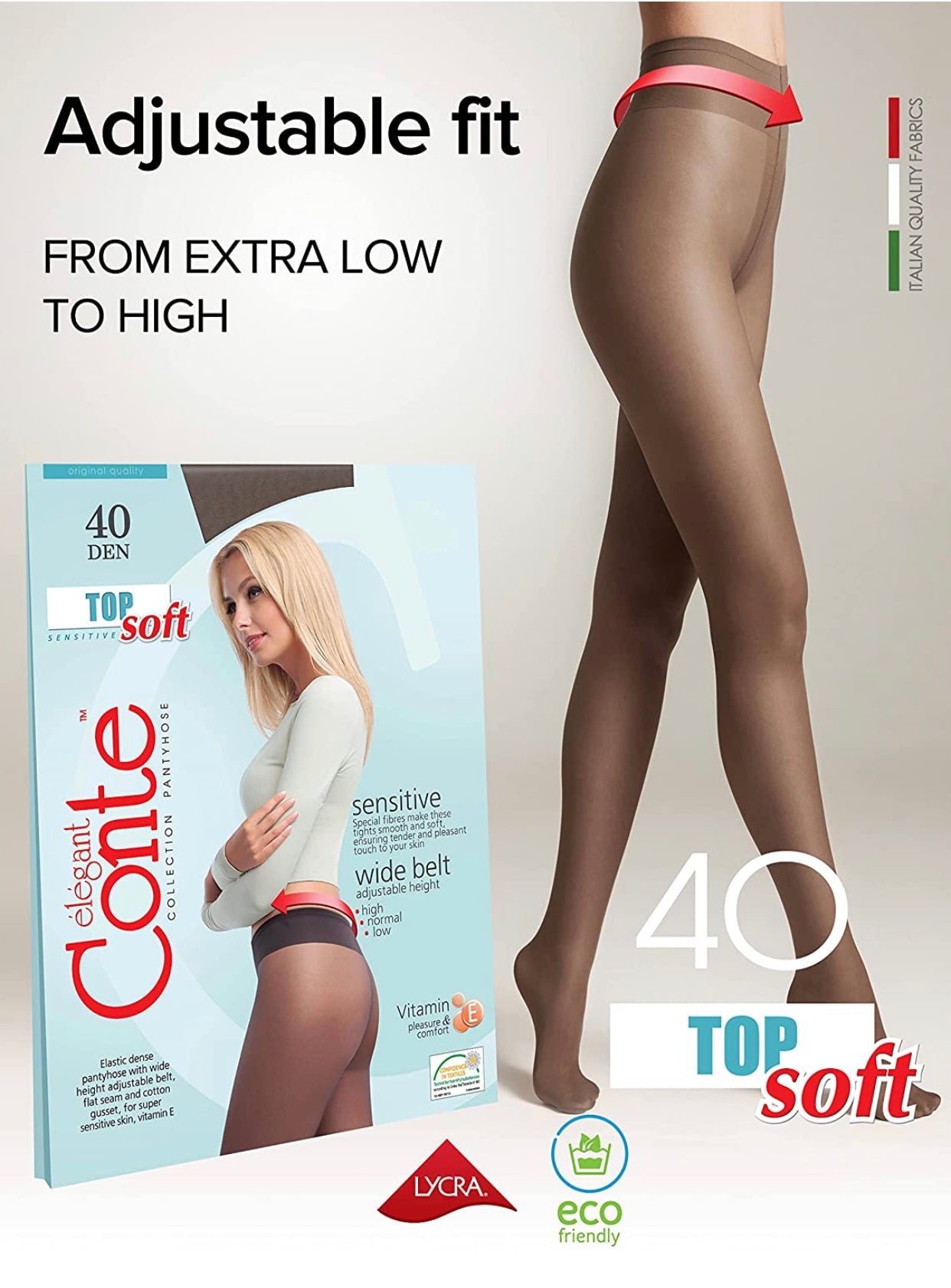 Conte Top Soft 40 Den - Classic Tights for Women with Vitamin E (14С-37СП)
