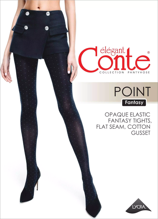 Conte Point 50 Den - Fantasy Opaque Tights for Women with a pattern of "dots" (19С-10СП)