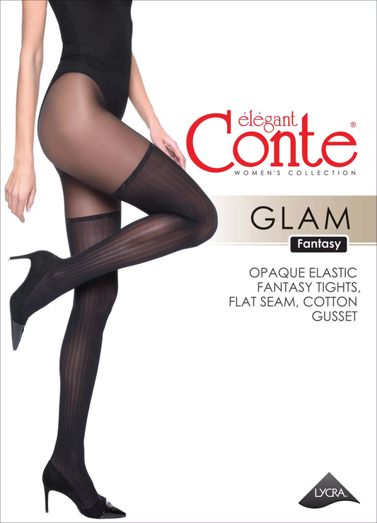 Conte Glam 40 Den - Fantasy Tights for Women with Stockings Imitation (19С-240СП)