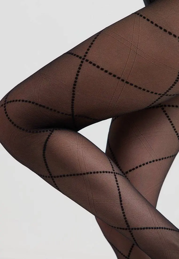 Conte Galerie 20 Den - Fantasy Tights for Women with a rhombus pattern (20С-89СП)