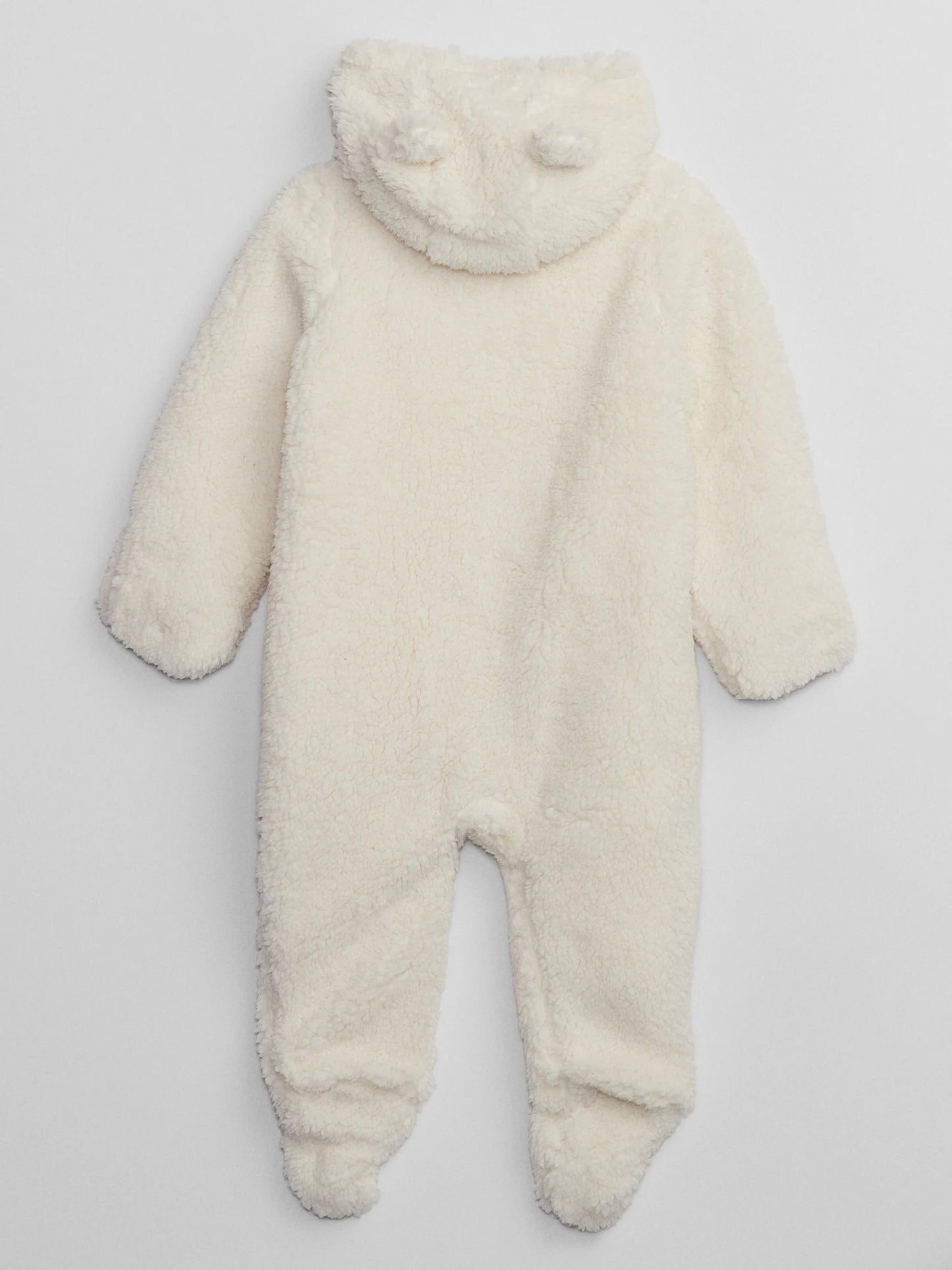 Baby Cozy Sherpa Fully Lined Hooded Zip Front One-Piece